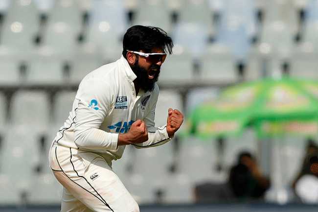 Ajaz Patel picked all three wickets to fall before Tea as he got Gill for 44 and handed ducks to Kohli and Puajara.