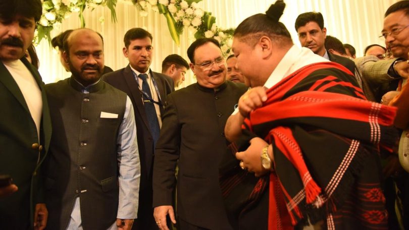 Meet Temjen Imna Along: The Nagaland Minister Who is Trending on Social Media Due to His Remarks on Population and 'Small eyes' 91 Temjen Imna Along with president of the Bharatiya Janata Party JP Nadda.