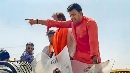 Could This Be The Congress Masterstroke in Karnataka? | Soumya Reddy 87 Tejasvi Surya, others detained on way to violence-hit Karauli in Rajasthan - Hindustan Times
