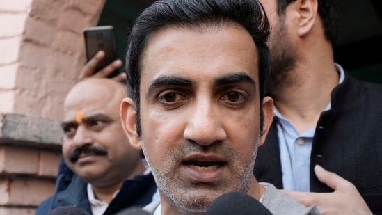 BJP MP Gautam Gambhir speaks to media. (PTI File)