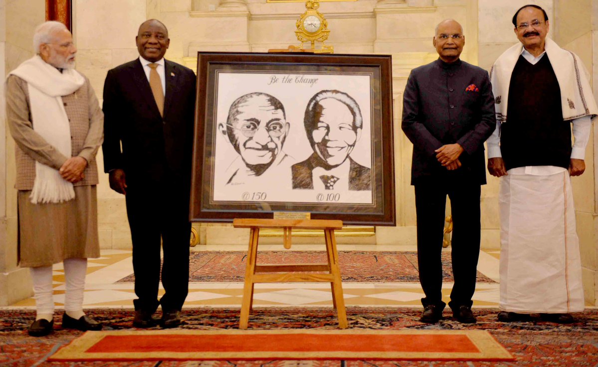 Why Aren't All Indians Excited To Celebrate Gandhi Jayanti? | Gandhi Jayanti 2023 104 President of India Twitterissä: "Gifted a painting of Mahatma Gandhi and Nelson Mandela to President @CyrilRamaphosa. We are celebrating the 150th birth anniversary of Gandhi and the 100th birth anniversary of Mandela.