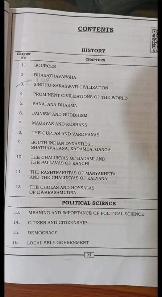 No Mughal And British History In 8th Std. Social Science Book! : 'Sanatana Dharma' Included 87 Image