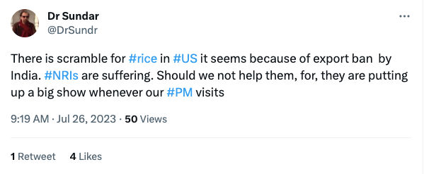 NRIs In US And Canada Preparing For The Worst After Export Ban 88 NRIs lament India's rice export ban; panic buying, long queues, hoarding in US, Canada