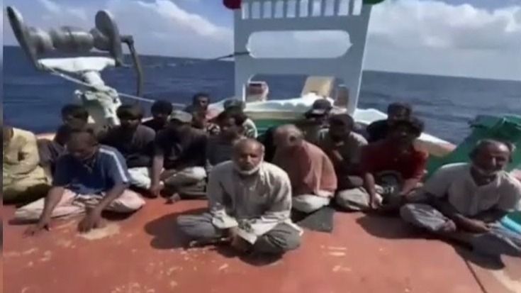 Rescued Sailors From Pakistan And Iran Praise Indian Navy With 'Zindabad' Chants 88 Rescued Pakistani-Iranian Sailors Chant 'Indian Navy Zindabad', Narrate How Pirates Dumped Weapons-