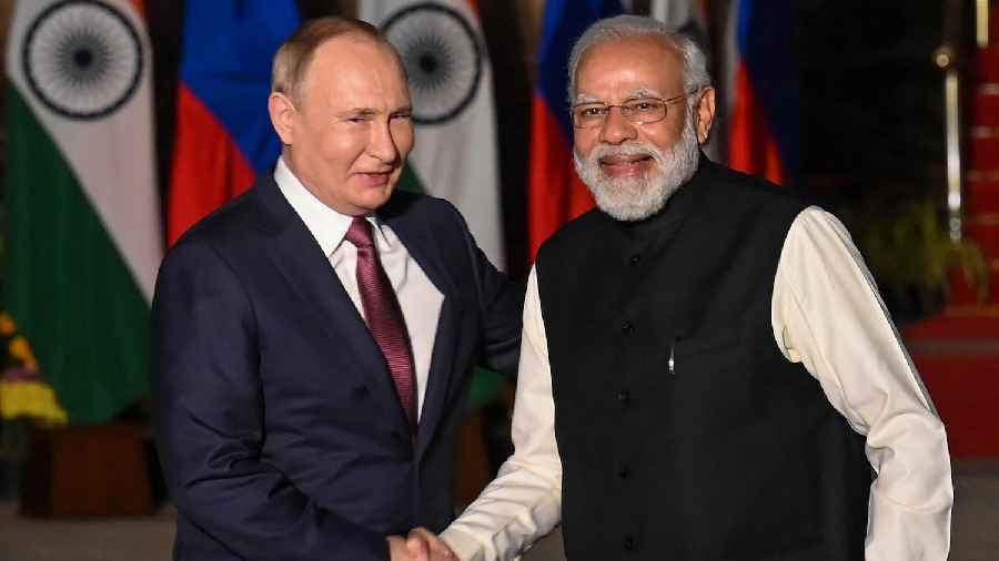 Narendra Modi - Russian President Vladimir Putin