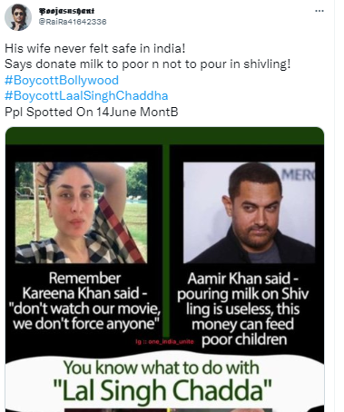 Explained: Why Internet Users Call for Boycotting Lal Singh Chaddha? 91 ट्रोलर्स ने कहा कि आमिर खान ने 'हिंदू धर्म' का 'अपमान' किया था..इसलिए हम इस फिल्म को नहीं देखेंगे।
