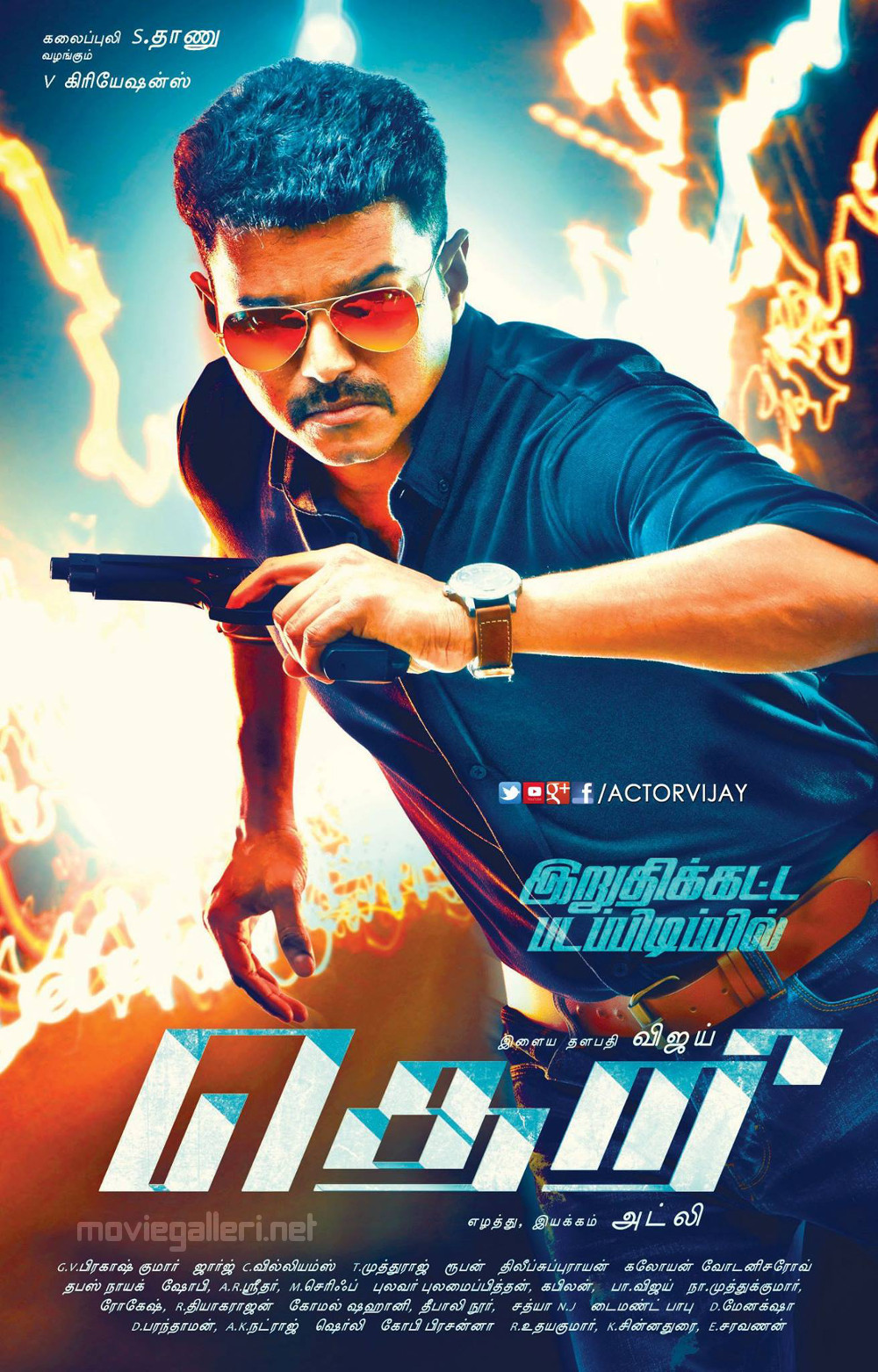 From Hit to Hit, Atlee's Blockbuster Parade 95 Vijay Theri Movie First Look Posters | Moviegalleri.net