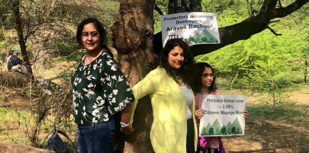 Ecological Degradation in the Aravalli Hills 87 protest Aravalli
