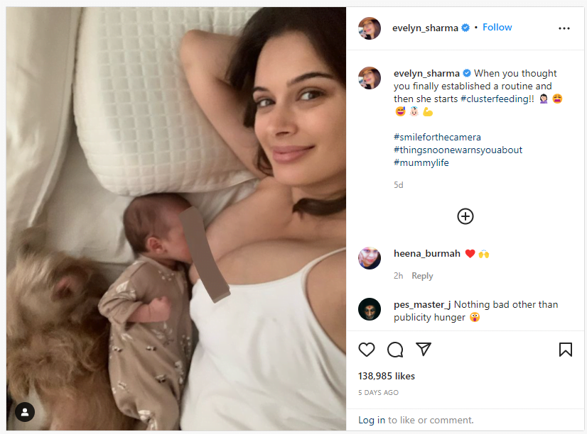 ‘Why be shy?’: Evelyn Sharma On Getting Trolled For Breastfeeding Pictures 87 sharma