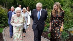 Queen Elizabeth with PM Boris Jonson Image Source BBC