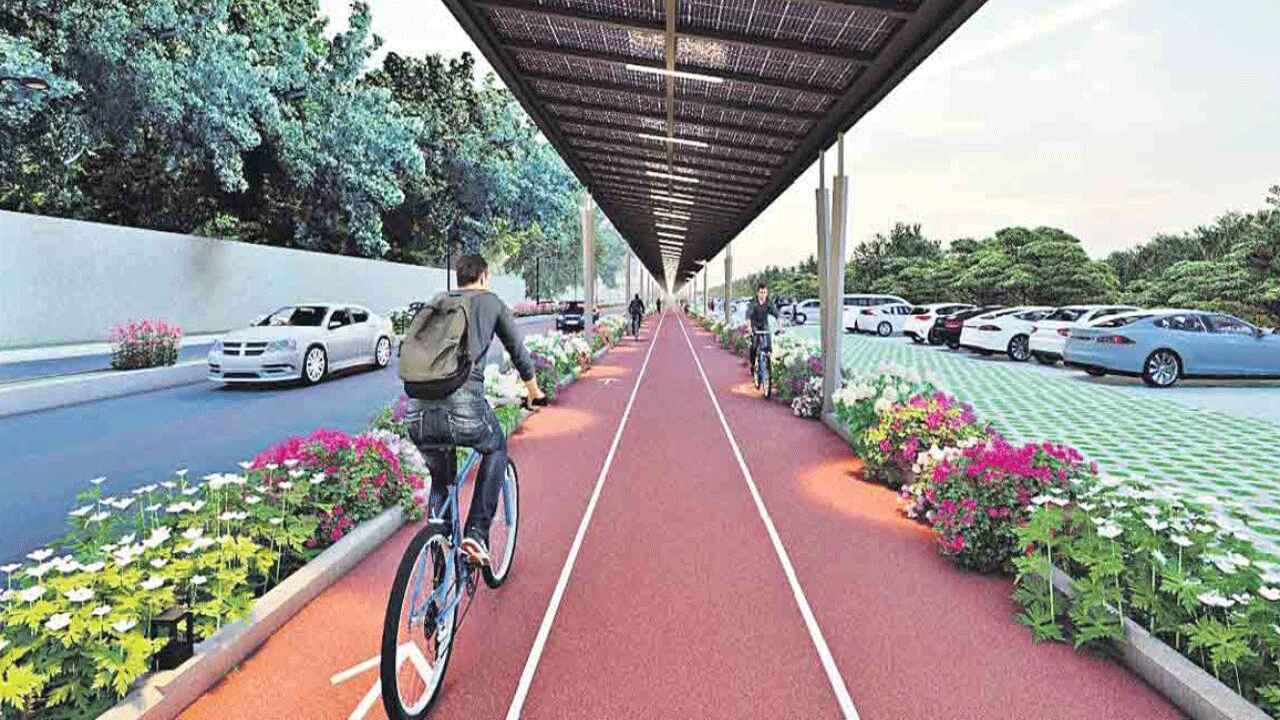 Hyderabad Unveils India's First Solar Panel Cycling Track After South Korea 87 India